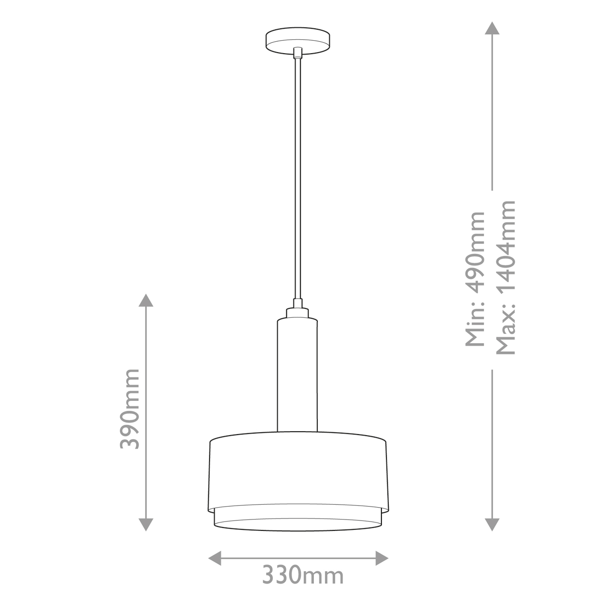 Подвесной светильник цилиндрический с белым плафоном Hinkley в Санкт-петербурге