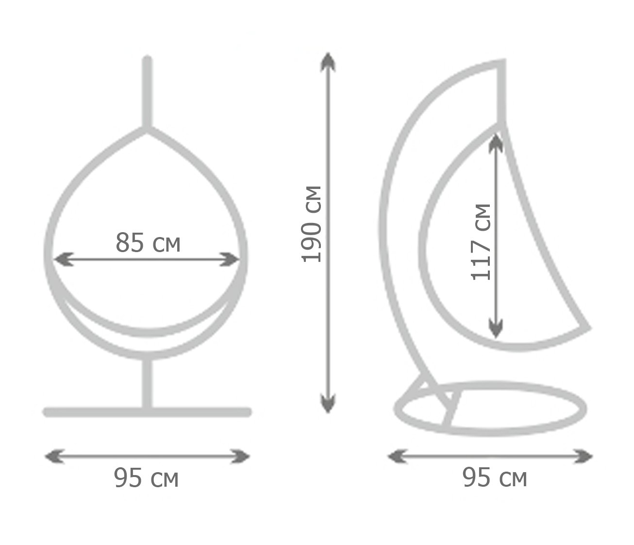 Кресло Swing chair outdoor Coffee Egg в Санкт-петербурге