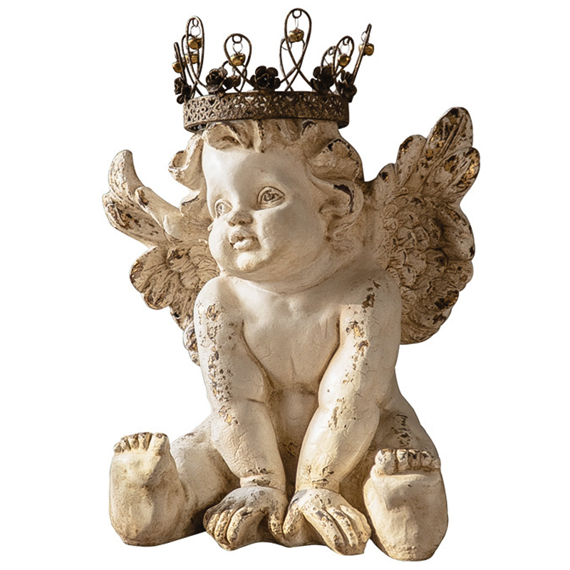 Статуэтка Angel Crown Provence Statuette Бежевый Коричневый винтаж в Санкт-петербурге | Loft Concept 