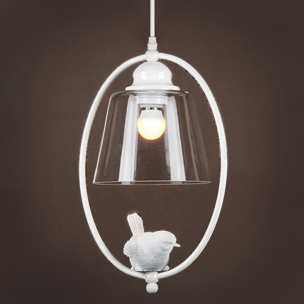 Подвесной светильник Provence Bird Oval Pendant Белый в Санкт-петербурге | Loft Concept 