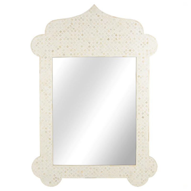 Зеркало Bone Inlay Dome Mirror beige Бежевый в Санкт-петербурге | Loft Concept 