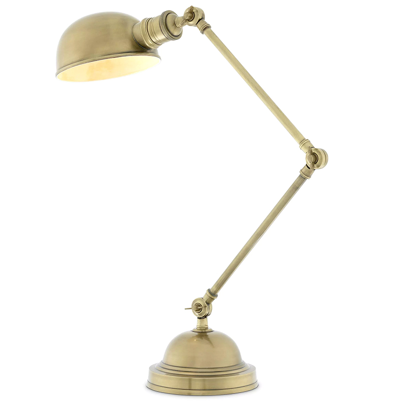 Настольная лампа Eichholtz Desk Lamp Soho Винтажная латунь Латунь в Санкт-петербурге | Loft Concept 