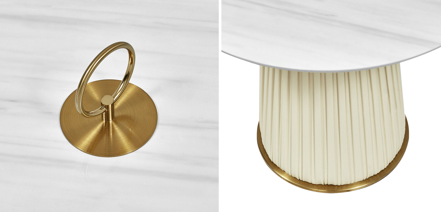 Приставной стол Orlaith White Gold Side Table - фото