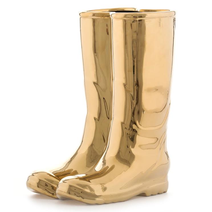 Подставка для зонтов и тростей Seletti Rainboots Gold Глянцевое золото в Санкт-петербурге | Loft Concept 