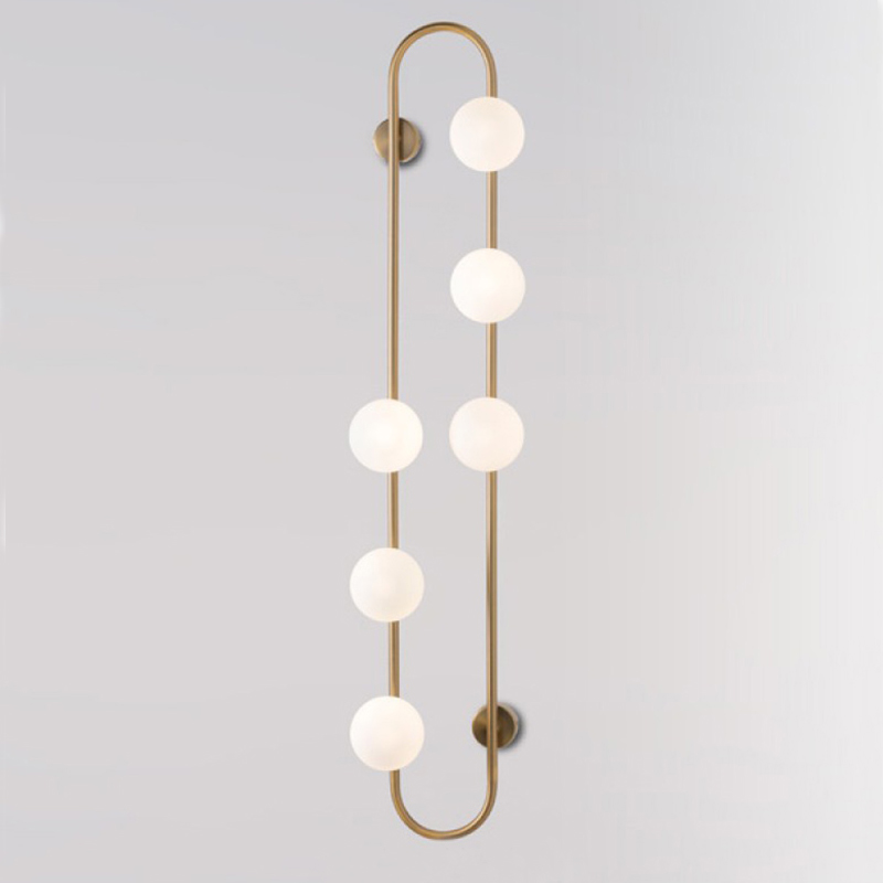 Бра HOOP WALL Lamp Gold 6 Золотой Белый в Санкт-петербурге | Loft Concept 