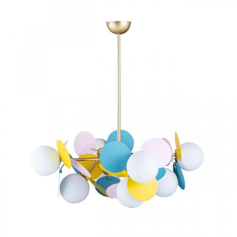 Люстра MATISSE Chandelier multicolor 8 ламп Мульти Золотой в Санкт-петербурге | Loft Concept 