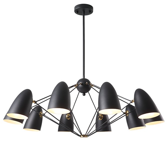 Люстра JLYLITE 10-Light Sputnik Chandelier Black Черный в Санкт-петербурге | Loft Concept 