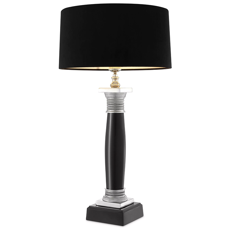 Настольная лампа Eichholtz Table Lamp Napoleon Black Черный Никель в Санкт-петербурге | Loft Concept 