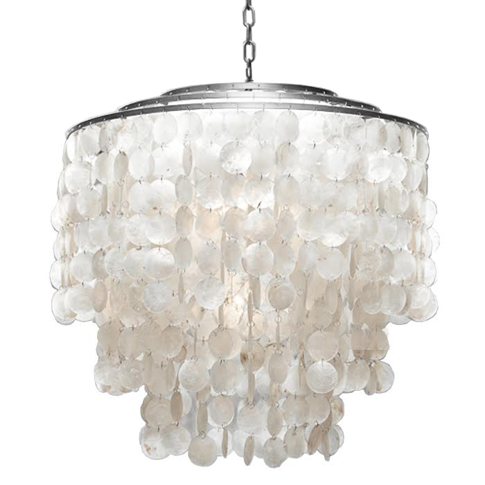 Люстра SHELL Chandelier 65 Серебро Белый Серебряный Люстра SHELL Chandelier 65 Серебро Белый Серебряный в Санкт-петербурге | Loft Concept