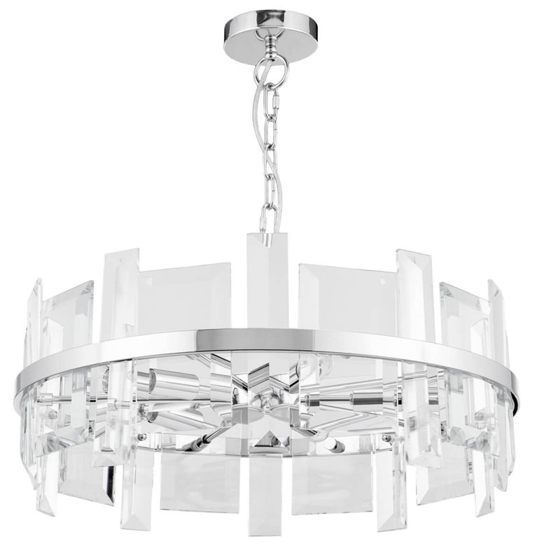 Люстра Harlow Crystal Round Chandelier chrome 5 Хром в Санкт-петербурге | Loft Concept 