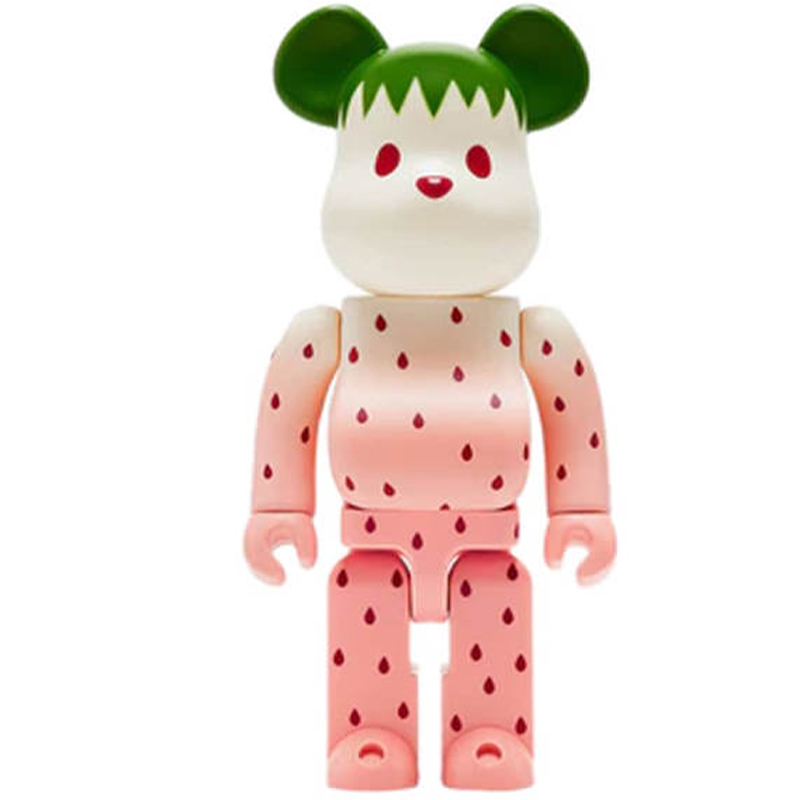 Статуэтка Bearbrick Strawberry Белый Розовый Зеленый в Санкт-петербурге | Loft Concept 