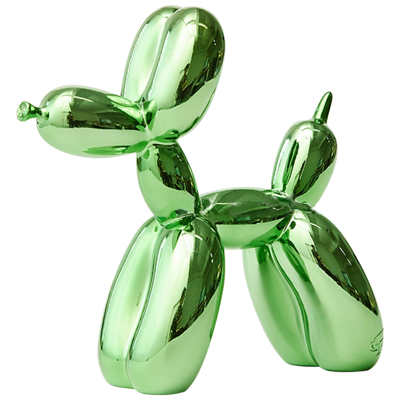 Статуэтка Jeff Koons Balloon Dog Chrome Green Зеленый в Санкт-петербурге | Loft Concept 