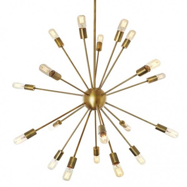 Люстра Sputnik Gold Chandelier  в Санкт-петербурге | Loft Concept 