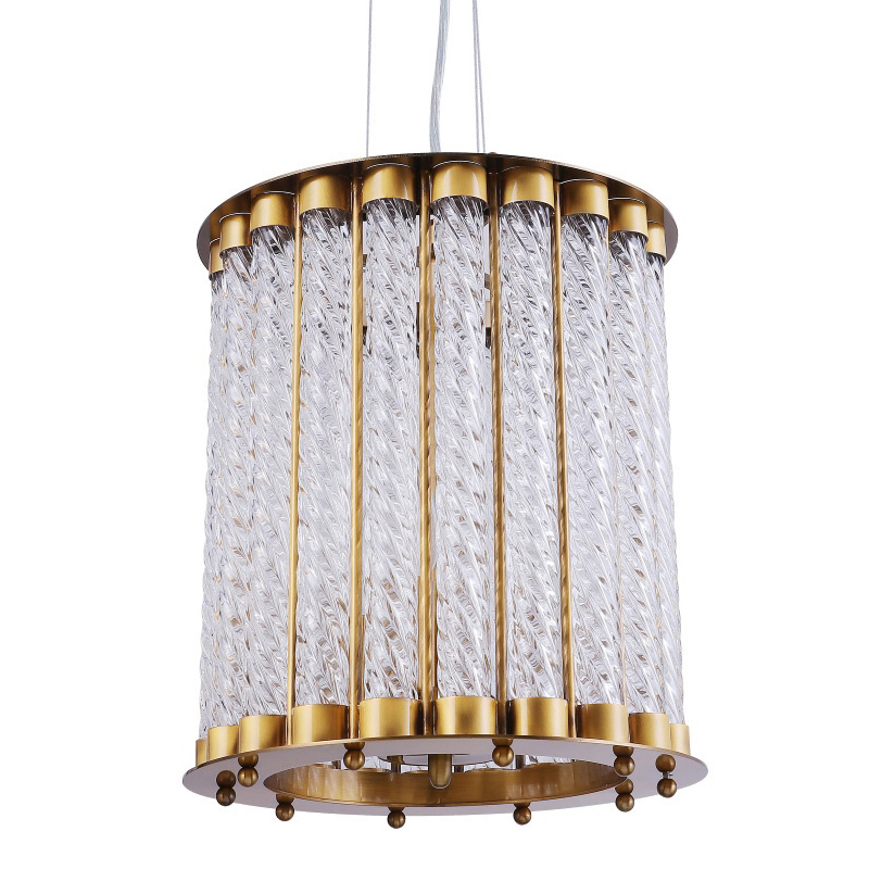 Люстра Lantern Tiziano Chandelier bronze D25 Бронза Прозрачное Стекло в Санкт-петербурге | Loft Concept 