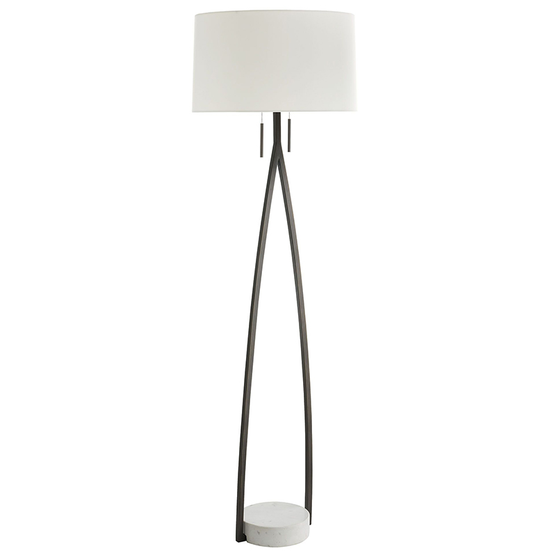 Торшер Arteriors KENNA FLOOR LAMP Черный Белый в Санкт-петербурге | Loft Concept 