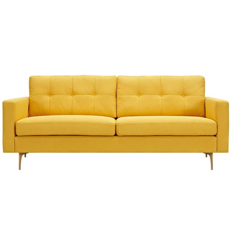 Диван Papaya Yellow Greta Sofa Диван желтая шерсть Желтый в Санкт-петербурге | Loft Concept 