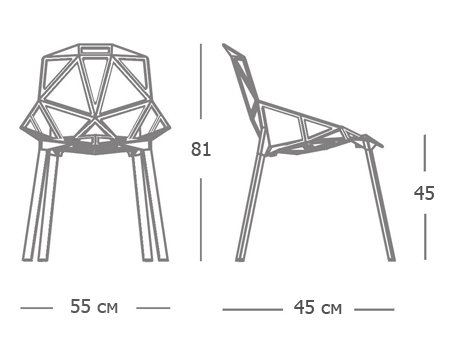 Дизайнерский стул CHAIR ONE multi color в Санкт-петербурге