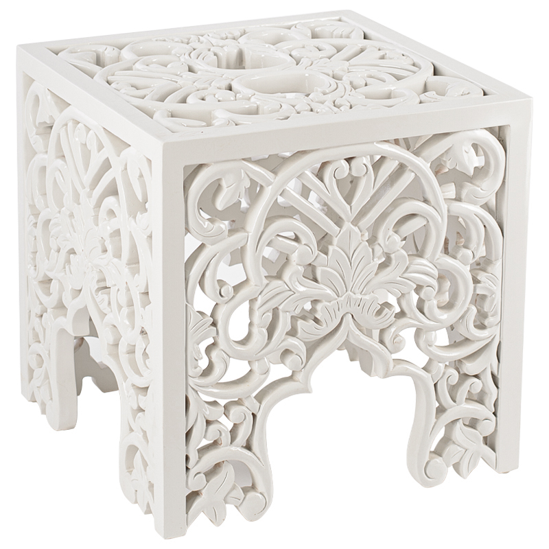 Приставной стол Side Table White lace Белый в Санкт-петербурге | Loft Concept 