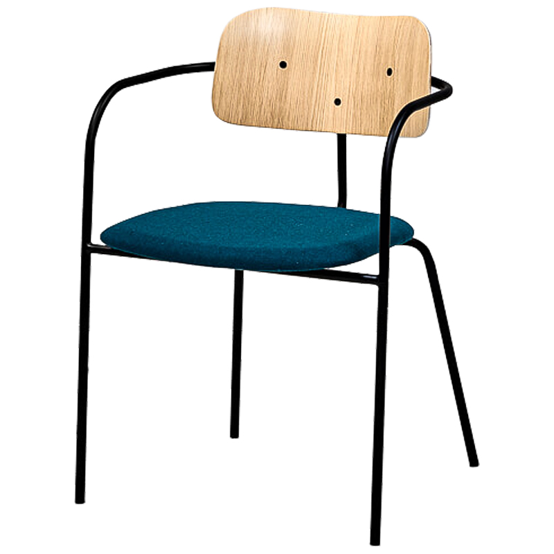 Стул Pilar Loft Stool blue Черный Морская синь Древесина в Санкт-петербурге | Loft Concept 