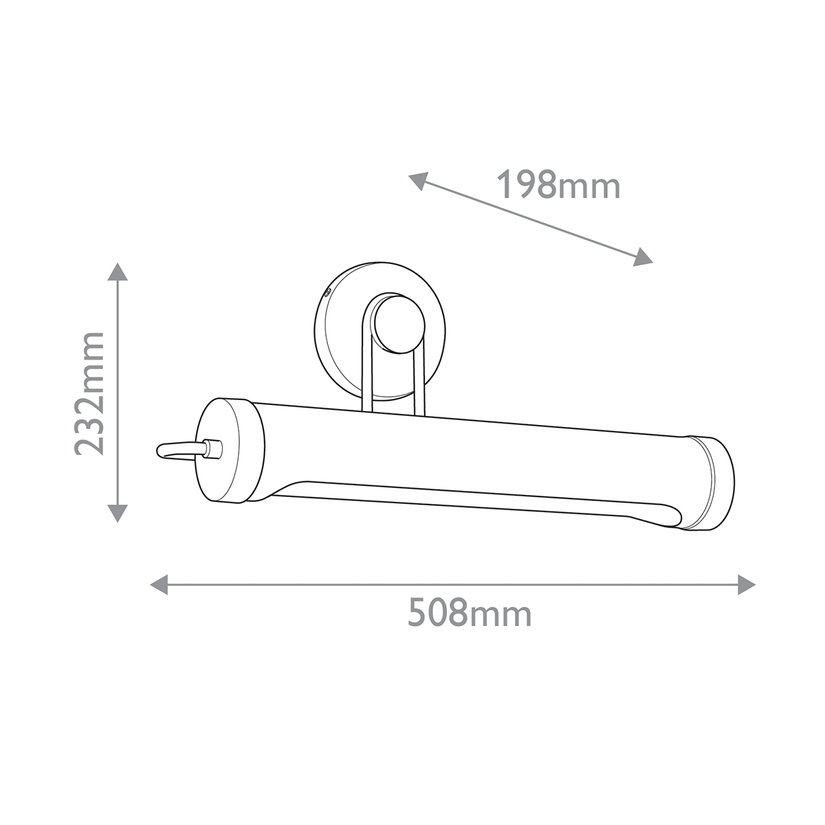 Светильник для картин цвета латунь с длинным цилиндрическим плафоном Alora в Санкт-петербурге