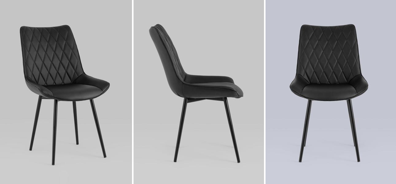 Стул Seoul S Chair Черная Экокожа - фото