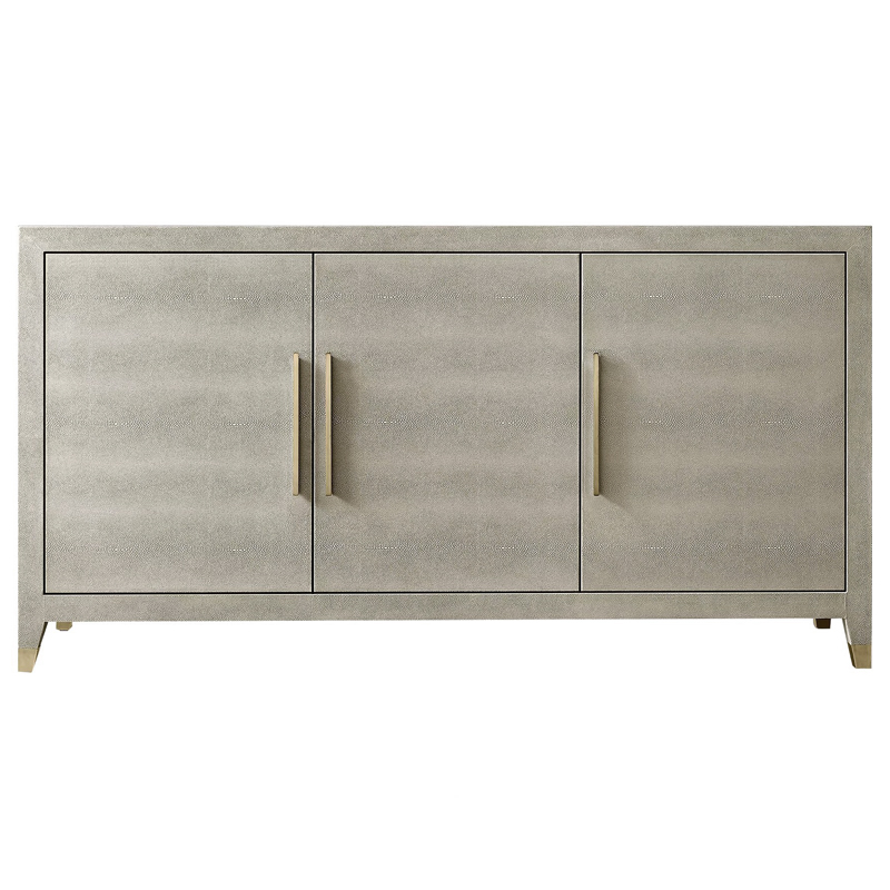 Комод серый скат Charles Stingray Texture chest of drawers Grey Золотой Серый в Санкт-петербурге | Loft Concept 