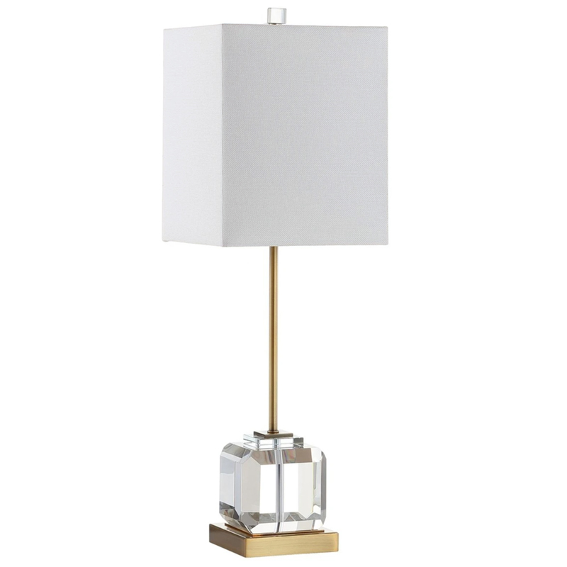 Настольная лампа Orabel Provence Table lamp Белый Прозрачное Стекло Латунь в Санкт-петербурге | Loft Concept 