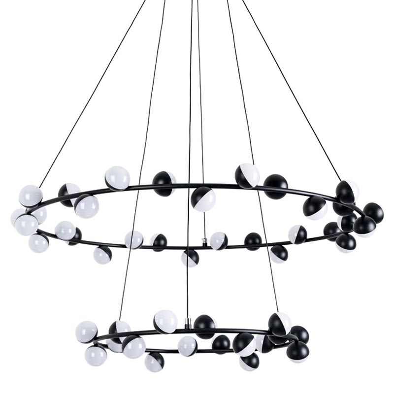 Люстра Vilelme Chandelier black double Черный в Санкт-петербурге | Loft Concept 