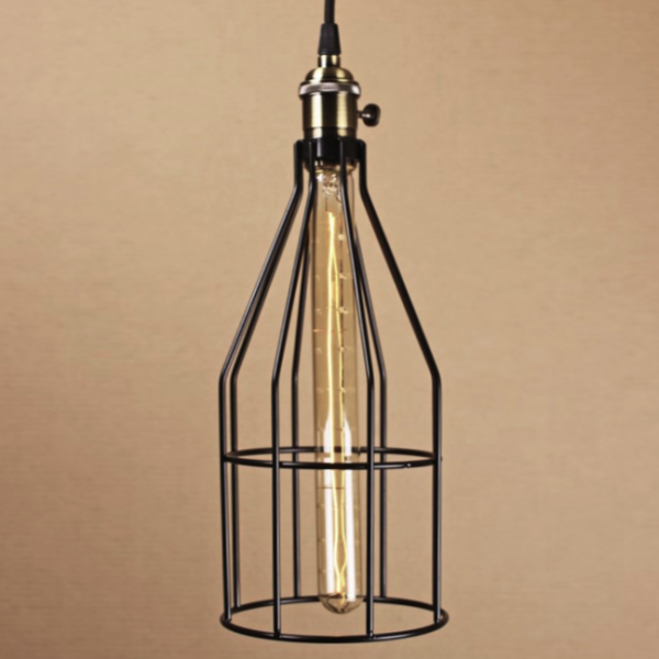 Подвесной светильник Wire Cage Pendant Twix Black Черный в Санкт-петербурге | Loft Concept 