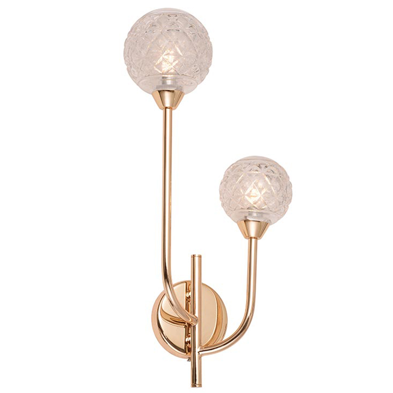 Бра Aella Glass Balls Sconce Прозрачный Золотой в Санкт-петербурге | Loft Concept 