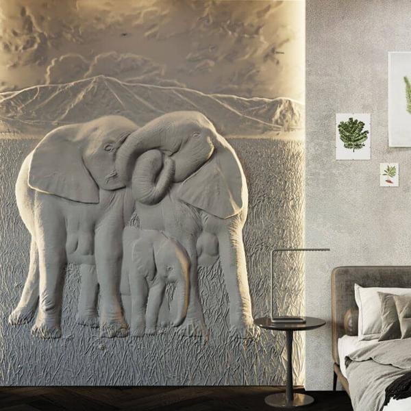 Барельеф ELEPHANTS  в Санкт-петербурге | Loft Concept 