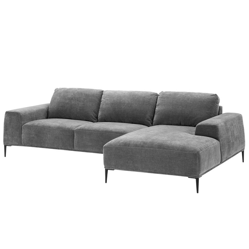 Диван Eichholtz Lounge Sofa Montado grey Серый Черный в Санкт-петербурге | Loft Concept 