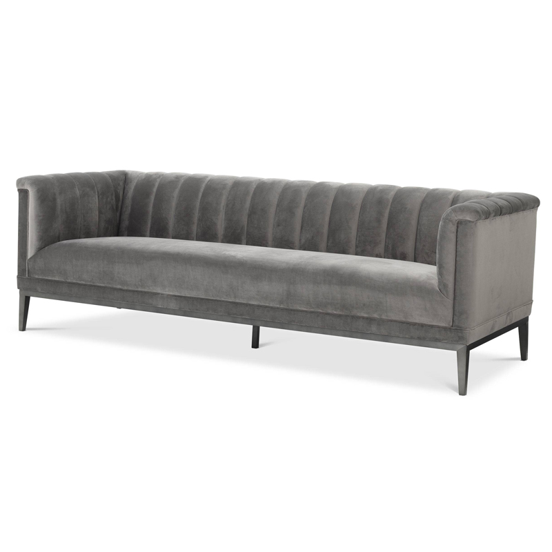 Диван Eichholtz Sofa Raffles grey Серый Темная бронза в Санкт-петербурге | Loft Concept 