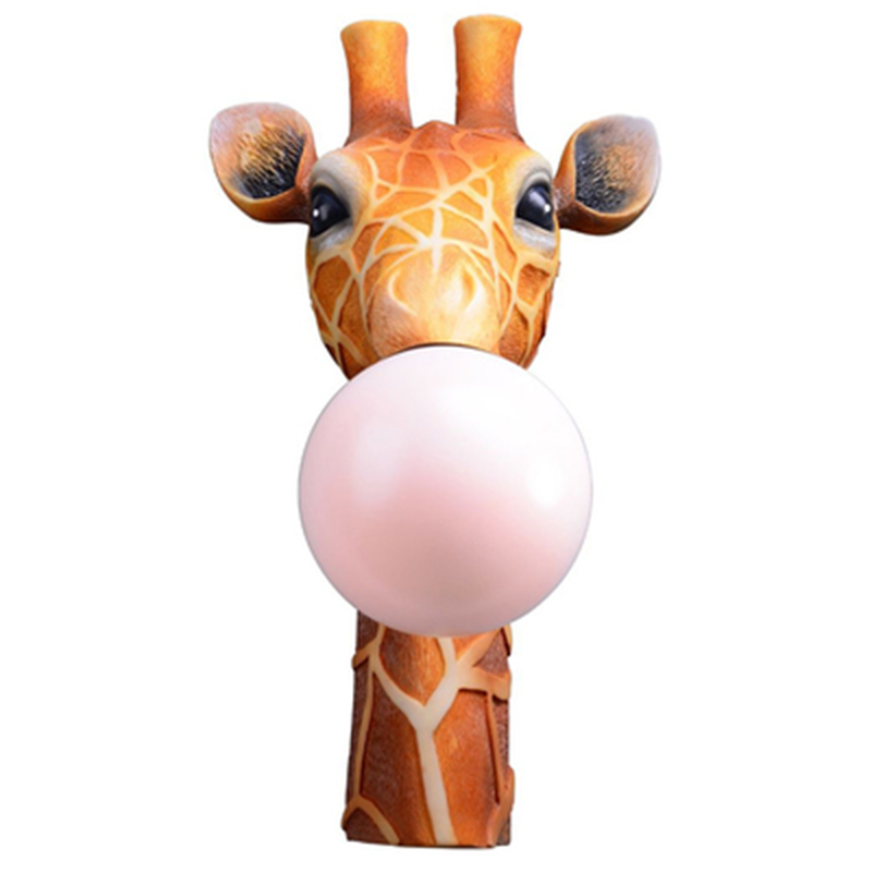 Бра для детской Жираф Bubble Gum Giraffe Wall Lamp Карамель Коричневый Розовый пастельный в Санкт-петербурге | Loft Concept 