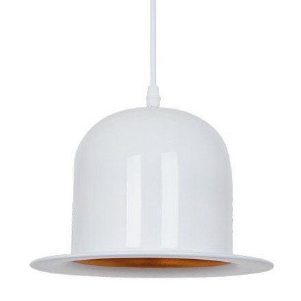 Подвесной светильник Pendant Lamp Banker Bowler Hat White II Белый в Санкт-петербурге | Loft Concept 