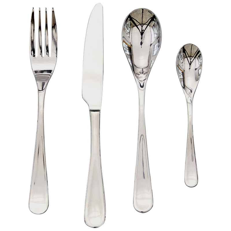 Столовые приборы на 4 персоны Contemporary Cutlery Set Серебряный в Санкт-петербурге | Loft Concept 