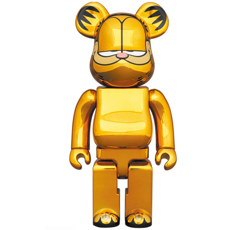 Статуэтка Bearbrick Garfield Глянцевое золото в Санкт-петербурге | Loft Concept 