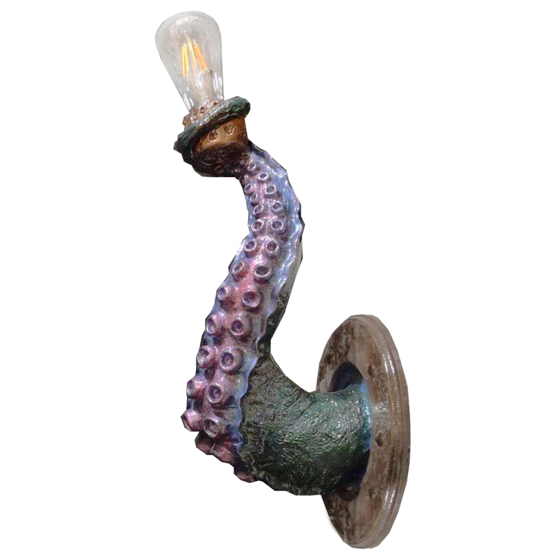 Бра Лиловый Осьминог Wall Lamp Lilac Octopus Лиловый Зеленый Коричневый винтаж в Санкт-петербурге | Loft Concept 