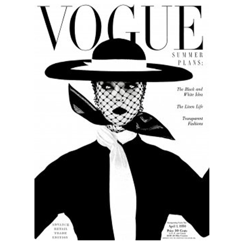 Постер Vogue Cover 1950 April Черный Белый в Санкт-петербурге | Loft Concept 