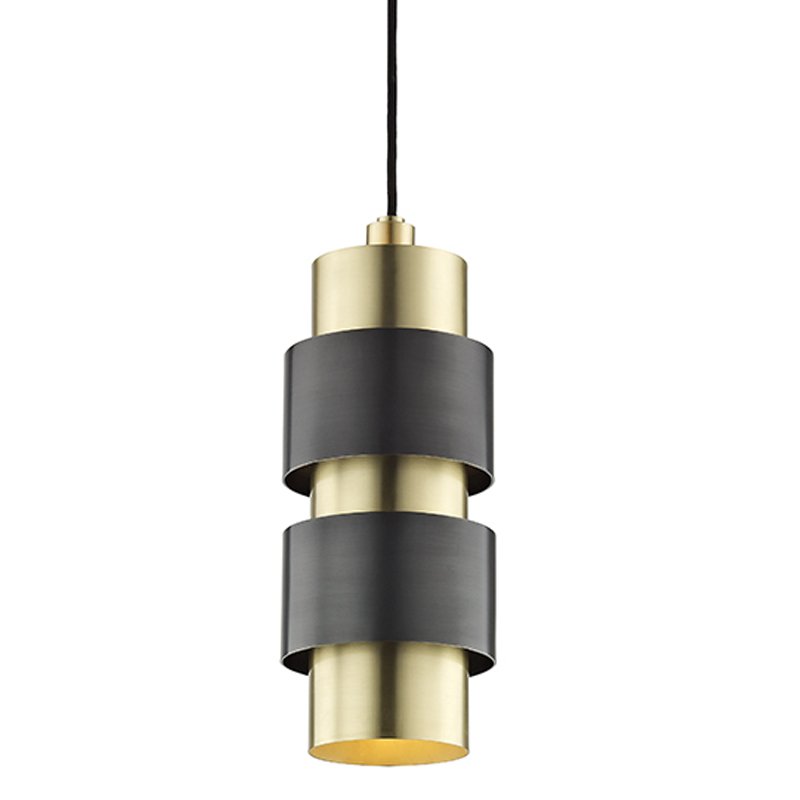 Подвесной светильник Hudson Valley 9422-AOB Cyrus 2 Light Pendant In Aged Old Bronze Темная бронза Латунь в Санкт-петербурге | Loft Concept 