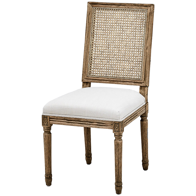 Стул French Provence Rattan Beige Stool Коричневый Бежевый в Санкт-петербурге | Loft Concept 