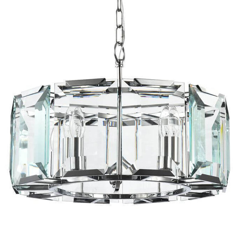 Люстра Lari Harlow Crystal Round Chandelier chrome 5 Хром в Санкт-петербурге | Loft Concept 