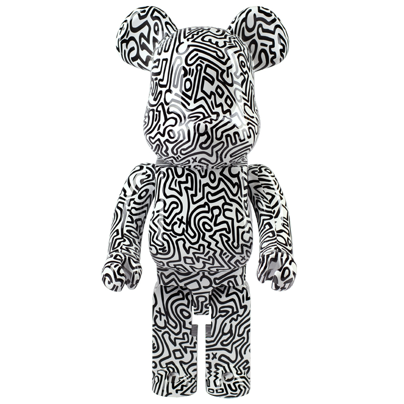 Статуэтка  Bearbrick Keith Haring Ver. 4 Черно-белый в Санкт-петербурге | Loft Concept 