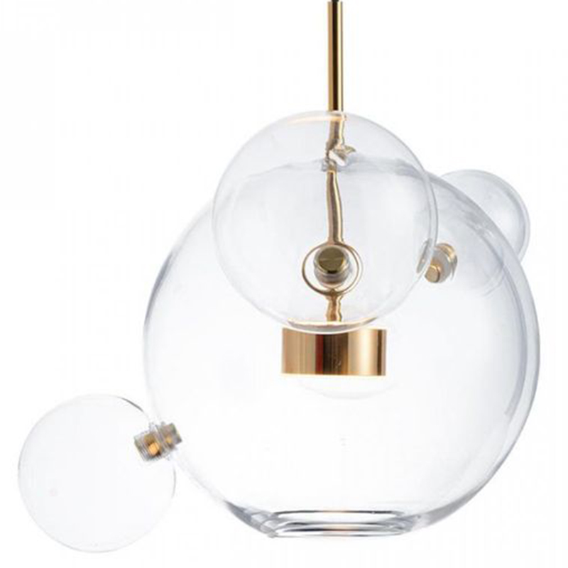 Подвесной Светильник Giopato & Coombes Bollr Pendant 4 BUBBLE LAMP золото Белый Золотой Прозрачное Стекло в Санкт-петербурге | Loft Concept 