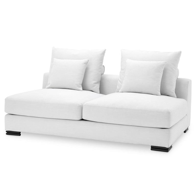 Диван Eichholtz Sofa Clifford 2-Seater white Белый Черный в Санкт-петербурге | Loft Concept 