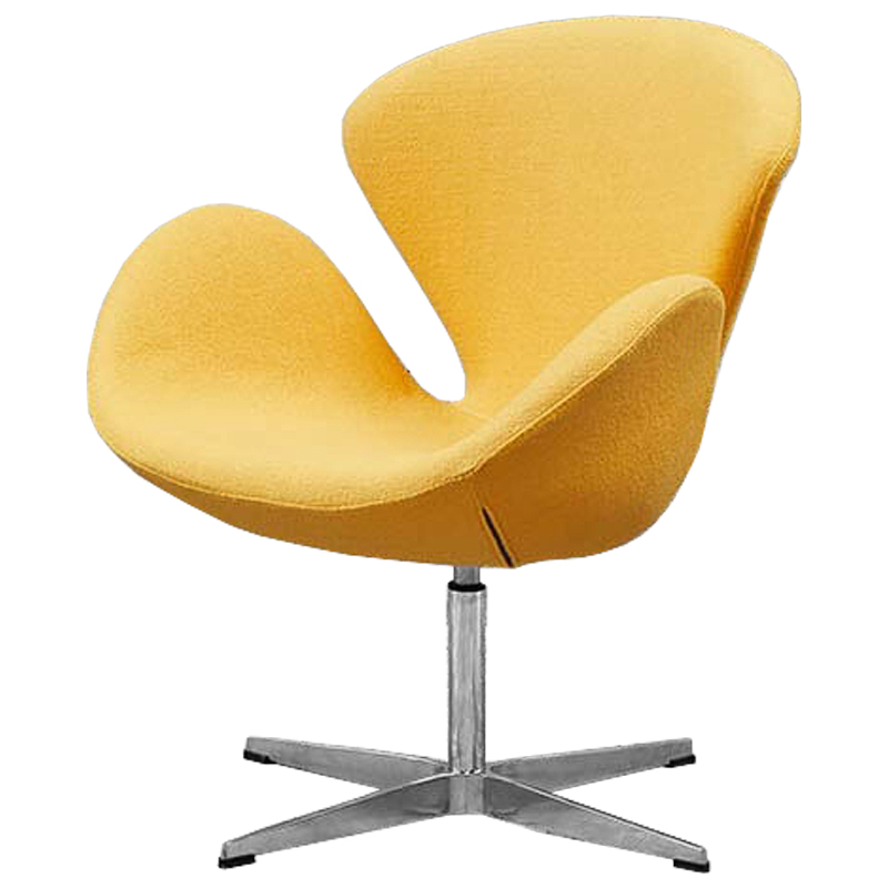 Кресло Swan Chair Yellow Желтый Хром в Санкт-петербурге | Loft Concept 