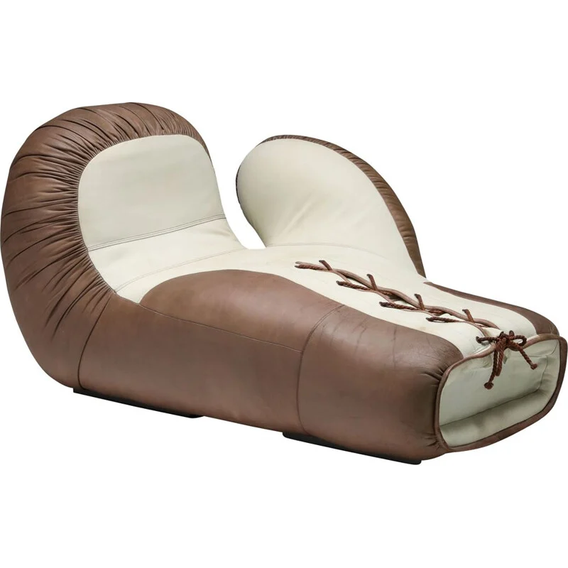 Кушетка Дизайнерская в форме Боксерской Перчатки Vintage De Sede boxing glove sectional sofa II Коричневый Молочный в Санкт-петербурге | Loft Concept 