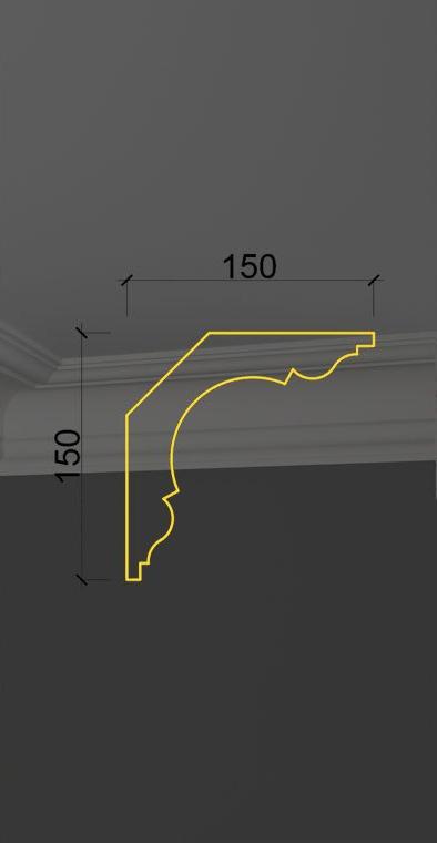 Гладкий карниз KT-29 в Санкт-петербурге