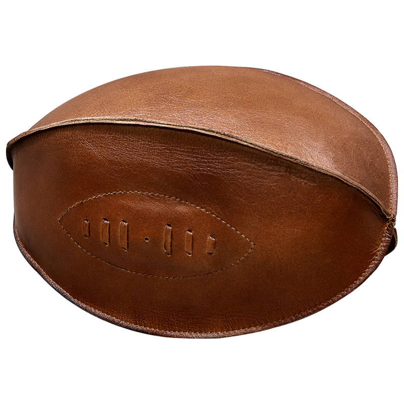 Аксессуар мяч для регби Leather Rugby Ball Коричневый в Санкт-петербурге | Loft Concept 