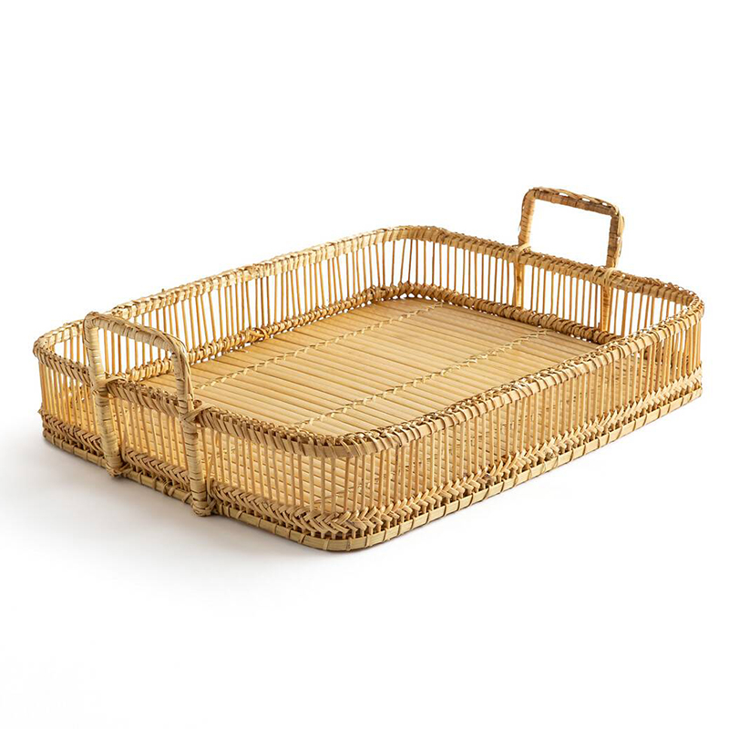 Поднос Wicker Bamboo Rattan Бежевый в Санкт-петербурге | Loft Concept 